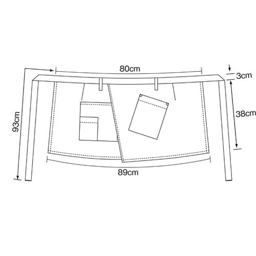 ショートエプロン ストライプ フリー A