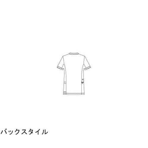 スクラブジャケット(半袖男女)ネイビー×