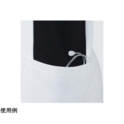 スクラブジャケット(半袖男女)ホワイト×