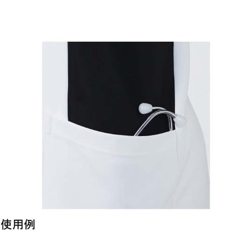 スクラブジャケット(半袖男女)ホワイト×