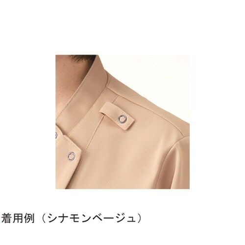 スクラブジャケット男女半袖 ネイビー S