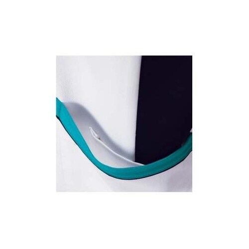 スクラブジャケット半袖男女兼 ターコイズ