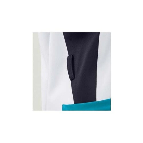 スクラブジャケット半袖男女兼 ターコイズ