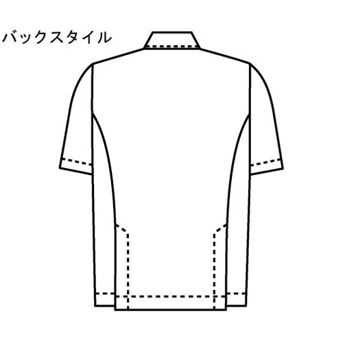 メンズジャケット半袖 サックス×ホワイト