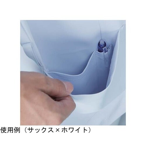 メンズジャケット半袖 ネイビー×サックス