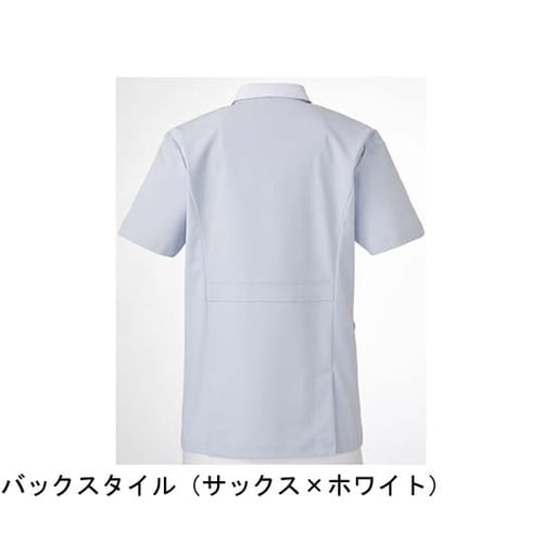 メンズジャケット半袖 ネイビー×サックス