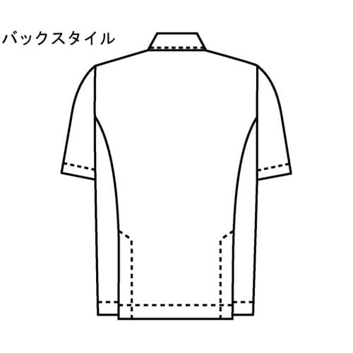メンズジャケット半袖 ネイビー×サックス