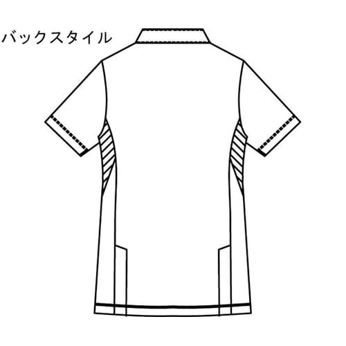 メンズジャケット半袖 ホワイト×ブルー