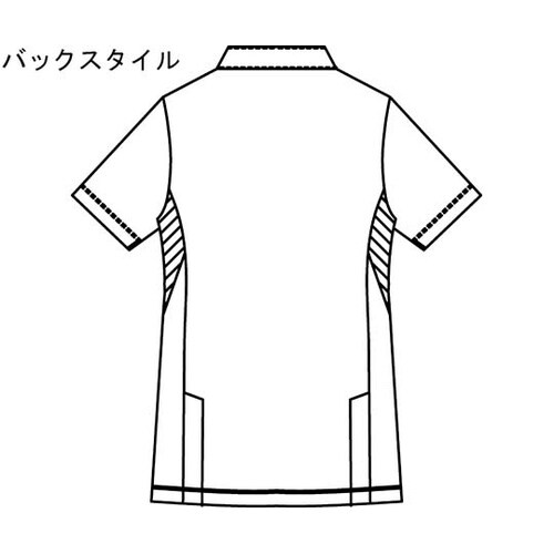 メンズジャケット半袖 ホワイト×ブルー