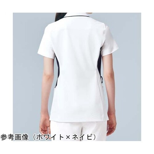 メンズジャケット半袖 ホワイト×ブルー