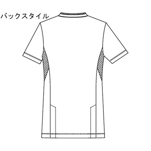 メンズスクラブ ホワイト×ネイビー 4L