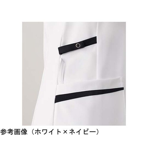 メンズスクラブ ホワイト×ネイビー 5L