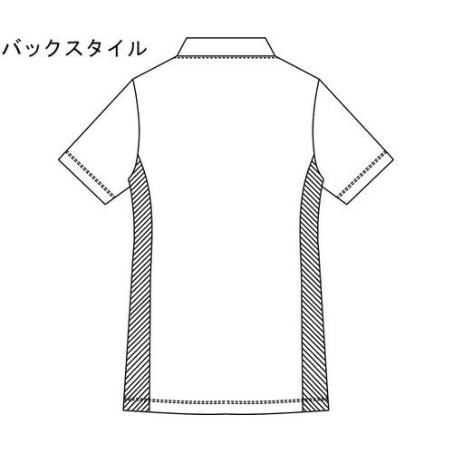 メンズスクラブ(前開き)ワイン×ネイビー