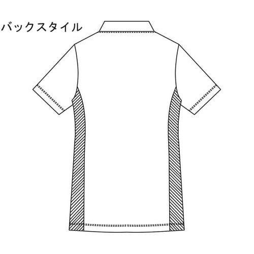 メンズスクラブ(前開き)ワイン×ネイビー