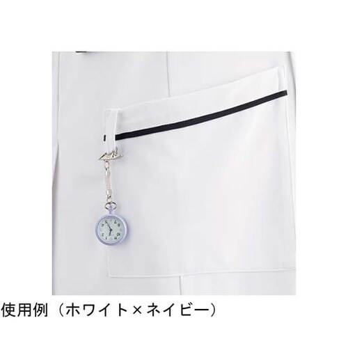 メンズスクラブジャケット半袖 ホワイト×