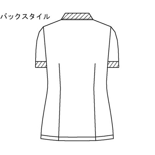 レディスコックシャツ ブルー 3L 63