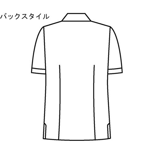 レディスコックシャツ ブルー L 637