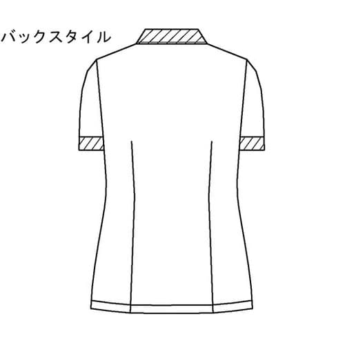 レディスコックシャツ ブルー S 630