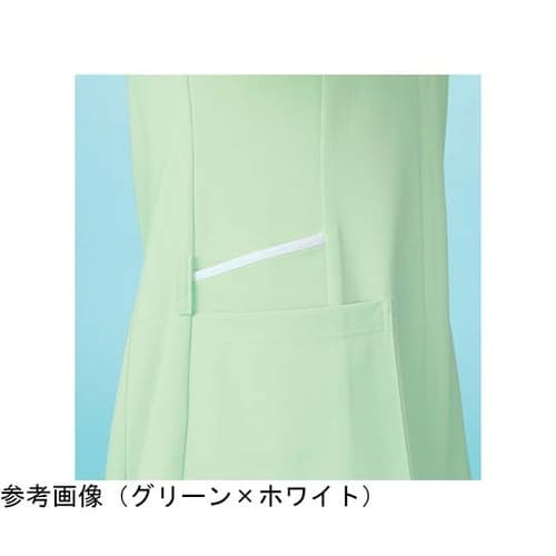 レディスジャケット半袖 サックス×ホワイ