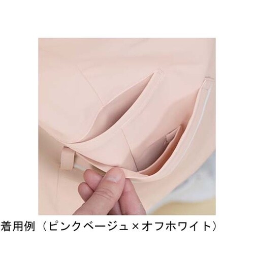 レディスジャケット半袖 ネイビー×スモー