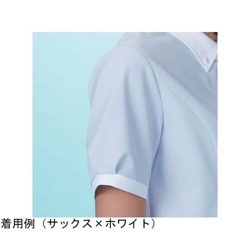 レディスジャケット半袖 ピンク×ホワイト