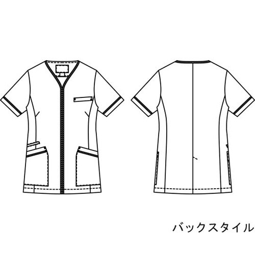 レディスジャケット半袖 ピンクベージュ×