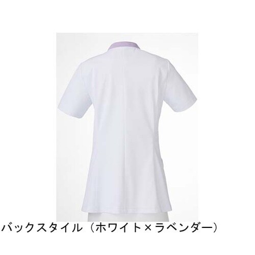 レディスジャケット半袖 ホワイト×サック