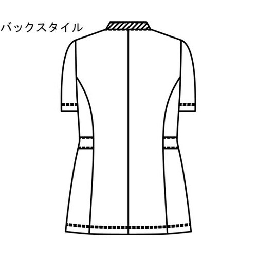 レディスジャケット半袖 ホワイト×サック