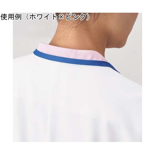 レディスジャケット半袖 ホワイト×サック