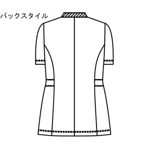 レディスジャケット半袖 ホワイト×サック