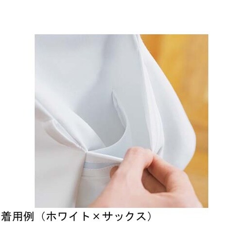 レディスジャケット半袖 ホワイト×サック