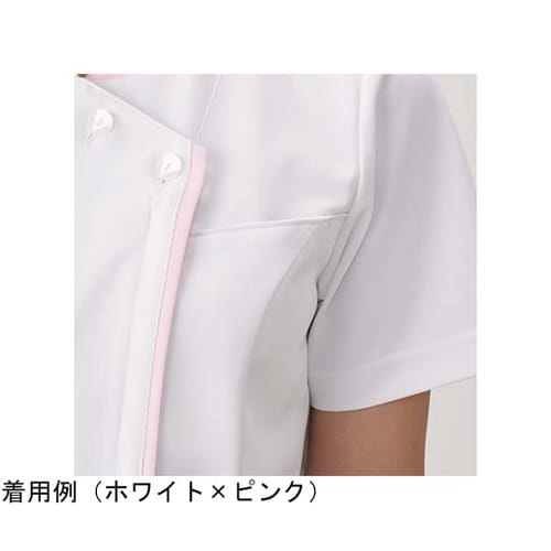 レディスジャケット半袖 ホワイト×サック