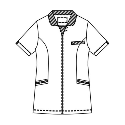 レディスジャケット半袖 ホワイト×サック