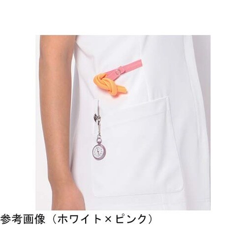 レディスジャケット半袖 ホワイト×ネイビ