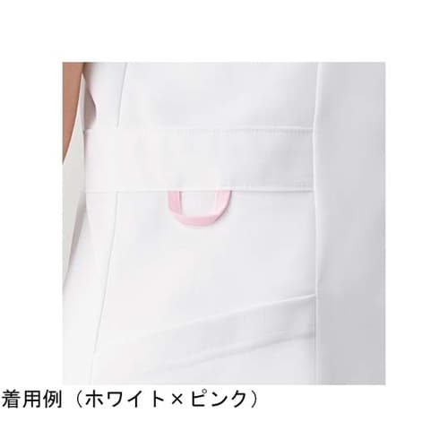 レディスジャケット半袖 ホワイト×ピンク