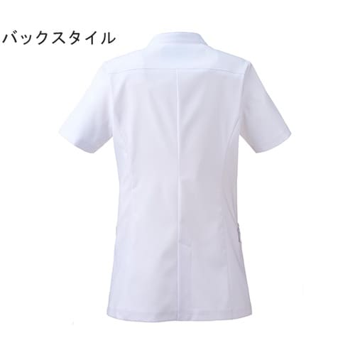 レディスジャケット半袖 ホワイト×プラム