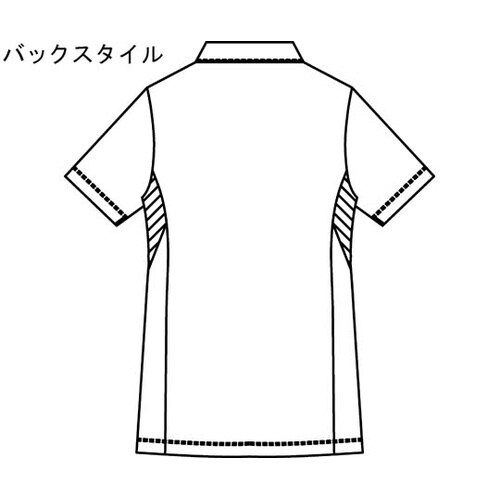 レディススクラブ ホワイト×グリーン L