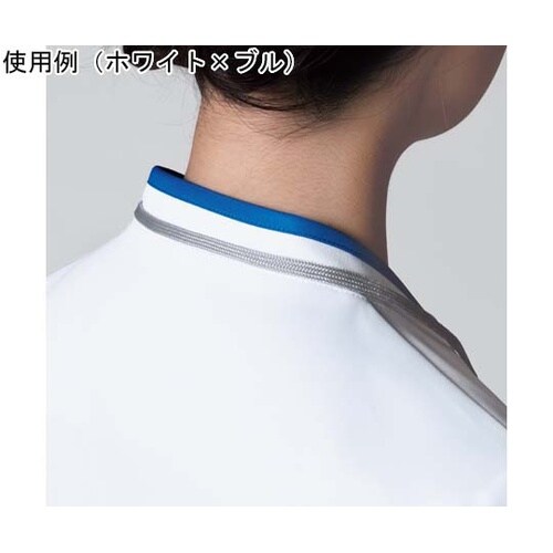 レディススクラブ ホワイト×ピンク 3L