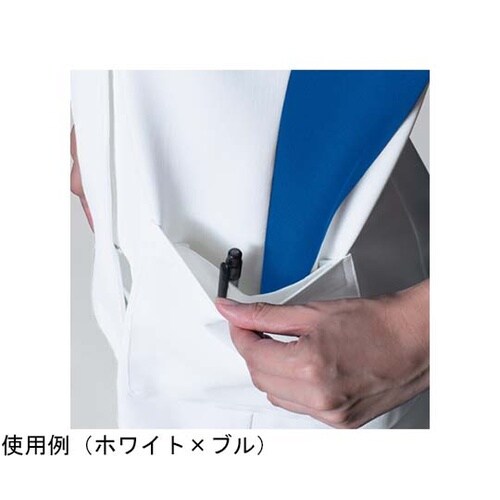 レディススクラブ ホワイト×ピンク LL