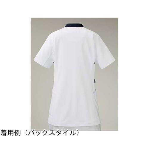レディススクラブジャケット半袖 ホワイト