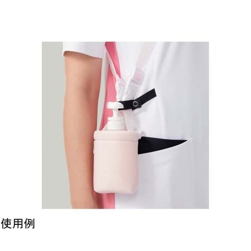 レディススクラブ半袖衿付 ホワイト×ネイ