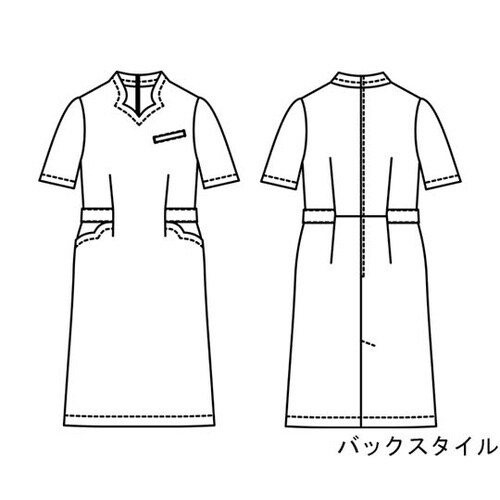 ワンピース半袖 ホワイト 11号 YW1