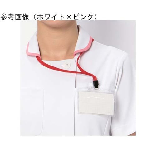 ワンピース半袖 ホワイト×プラム LL