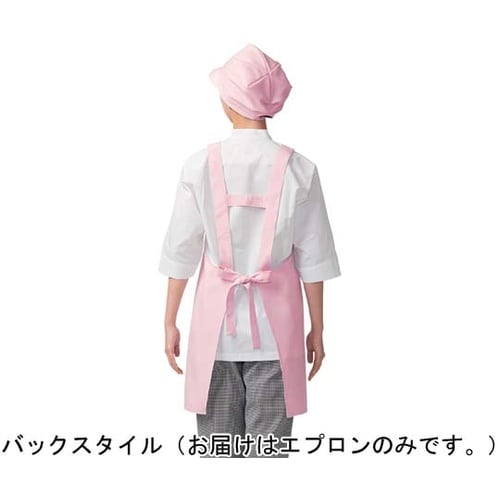 胸当てエプロン ピンク フリー 594−