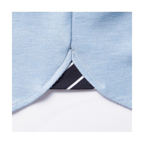 杢ニットシャツ 杢サックス L APK2