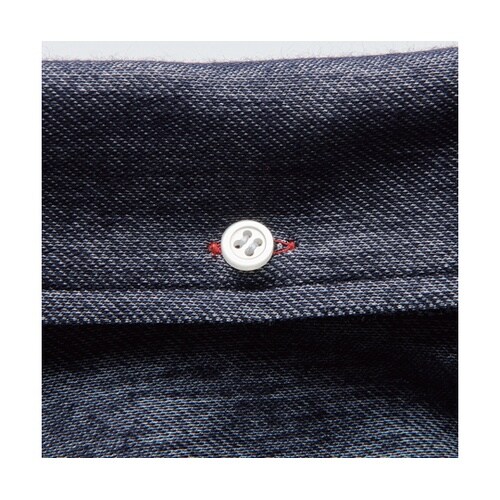 杢ニットシャツ 杢ネイビー M APK2