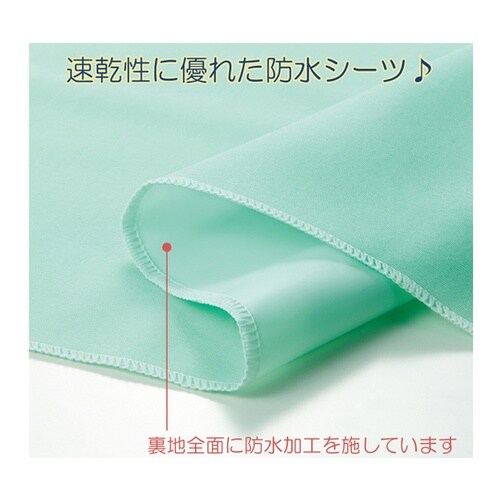 102141 速乾防水シーツ 緑色 2枚
