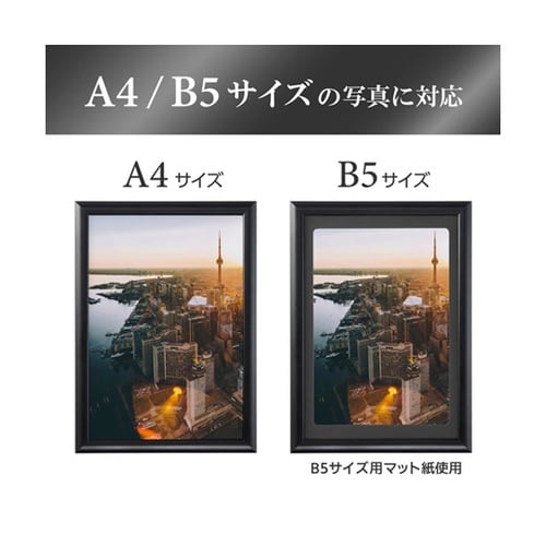 アルミ額 ペオリアプラス A4 BK F
