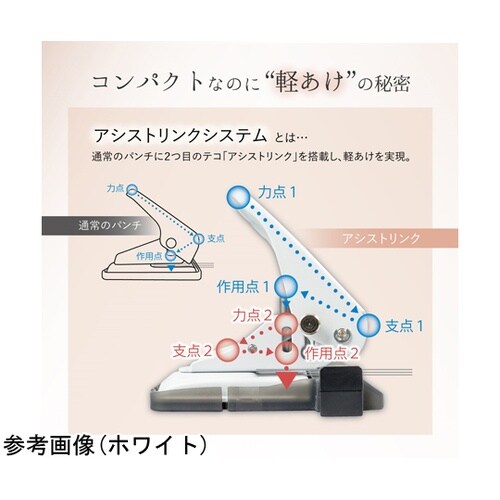 アリシス 2穴パンチ ブラック LPN−