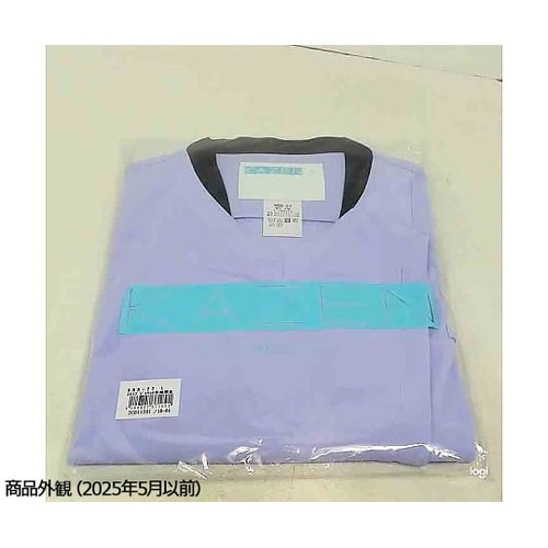 スクラブジャケット半袖男女 ラベンダー×